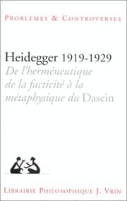Tapa de Heidegger 1919-1929