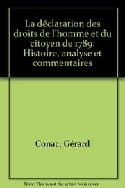 Tapa de La déclaration des droits de l'homme et du citoyen de 1789