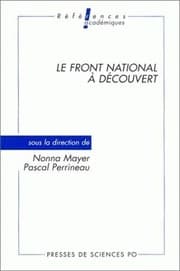 Tapa de Le Front national à découvert (Références academiques) (French Edition)