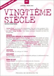 Tapa de Vingtieme siecle n 81 janvier-mars 2004 (French Edition)