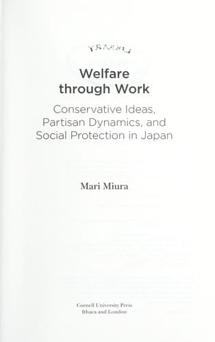 Tapa de Welfare through work