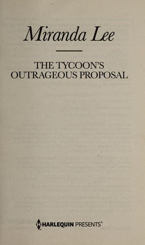Tapa de The tycoon's outrageous proposal