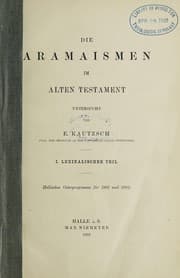 Tapa de Die Aramaismen im Alten Testament