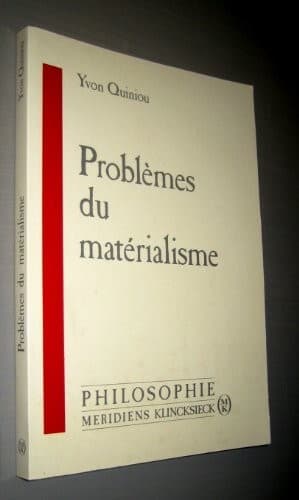 Tapa de Problèmes du matérialisme