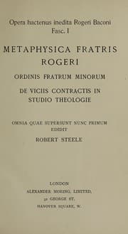 Tapa de Opera hactenus inedita Rogeri Baconi