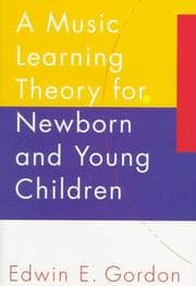 Tapa de A music learning theory for newborn and young children