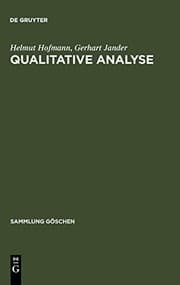 Tapa de Qualitative Analyse (Sammlung Göschen) (German Edition)