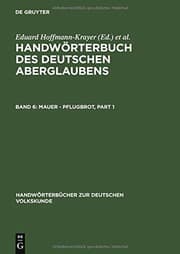 Tapa de Mauer - Pflugbrot (Handwörterbücher Zur Deutschen Volkskunde) (German Edition)