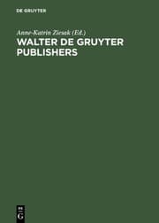 Tapa de Walter De Gruyter Publishers 1749-1999