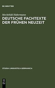 Tapa de Deutsche Fachtexte der frühen Neuzeit
