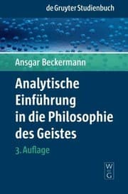 Tapa de Analytische Einführung in die Philosophie des Geistes (de Gruyter Studienbuch) (German Edition)