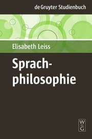 Tapa de Sprachphilosophie (de Gruyter Studienbuch) (German Edition)