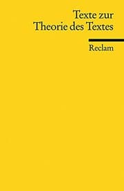 Tapa de Texte zur Theorie des Textes