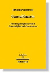 Tapa de Generalklauseln: Verwaltungsbefugnisse Zwischen Gesetzmassigkeit Und Offenen Normen (Jus Publicum) (German Edition)