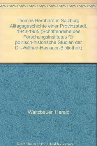 Tapa de Thomas Bernhard in Salzburg