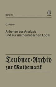 Tapa de Arbeiten zur Analysis und zur mathematischen Logik (Teubner-Archiv zur Mathematik) (German Edition)
