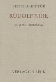 Tapa de Festschrift für Rudolf Nirk zum 70. Geburtstag am 11. Oktober 1992 (German Edition)