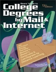 Tapa de Bears' guide to college degrees by mail & Internet