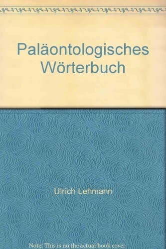 Tapa de Paläontologisches Wörterbuch