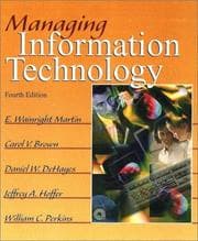 Tapa de Managing Information Technology