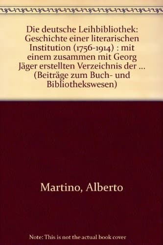 Tapa de Die deutsche Leihbibliothek