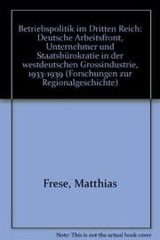 Tapa de Betriebspolitik im "Dritten Reich"