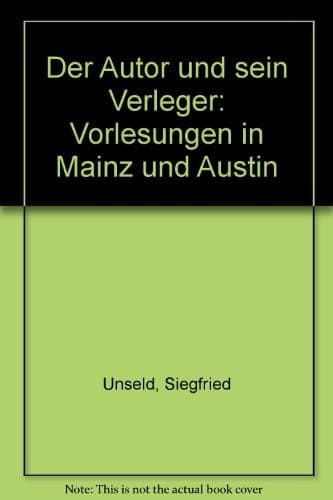 Tapa de Der Autor und sein Verleger