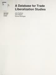 Tapa de A database for trade liberalization studies