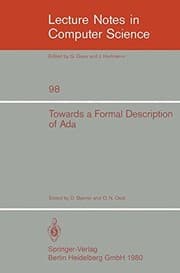 Tapa de Towards a Formal Description of Ada (Lecture Notes in Computer Science)