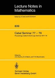Tapa de Cabal Seminar 77-79: Proceedings. Caltech-Ucla Logic Seminar 1977-79 (Lecture Notes In Mathematics)