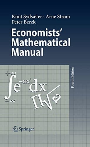 Tapa de Economists' Mathematical Manual