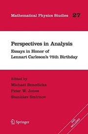 Tapa de Perspectives in Analysis (Mathematical Physics Studies Book 27)