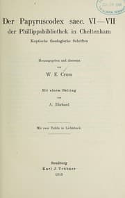 Tapa de Der Papyruscodex saec. VI-VII der Phillippsbibliothek in Cheltenham