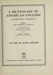 Tapa de A dictionary of American English on historical principles