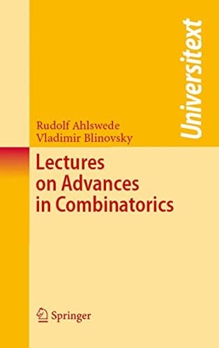 Tapa de Lectures on Advances in Combinatorics (Universitext)
