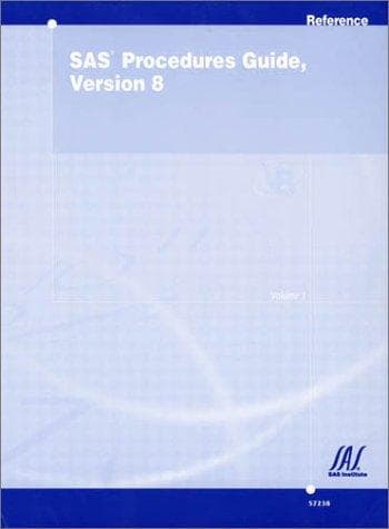 Tapa de SAS Procedures Guide, Version 8 (Three Volume Set)