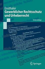 Tapa de Gewerblicher Rechtsschutz und Urheberrecht (Springer-Lehrbuch) (German Edition)