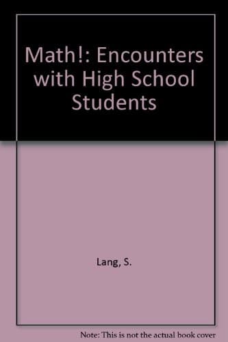 Tapa de MATH! Encounters with High School Students