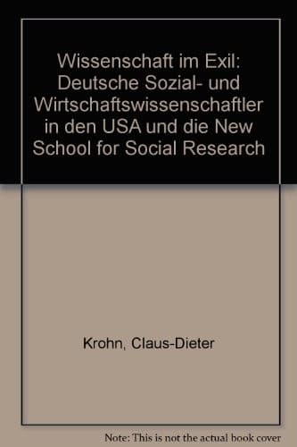 Tapa de Wissenschaft im Exil