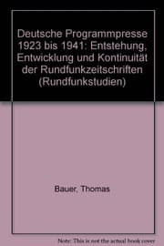 Tapa de Deutsche Programmpresse, 1923 bis 1941