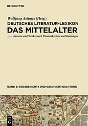 Tapa de Reiseberichte Und Geschichtsdichtung (Deutsches Literatur-Lexikon. Das Mittelalter) (German Edition)