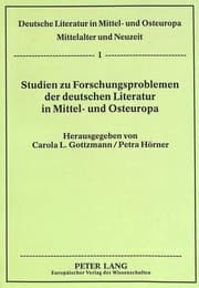 Tapa de Studien zu Forschungsproblemen der deutschen Literatur in Mittel- und Osteuropa (Deutsche Literatur in Mittel- und Osteuropa) (German Edition)