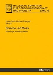 Tapa de Sprache und Musik: Hommage an Georg Heike (Hallesche Schriften zur Sprechwissenschaft und Phonetik) (German Edition)