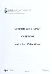 Tapa de Contracts law (ITLP901)