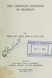 Tapa de The Christian doctrine of property