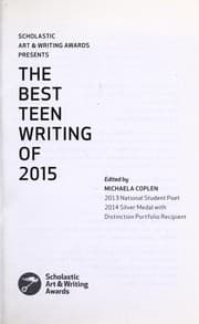Tapa de The best teen writing of 2015