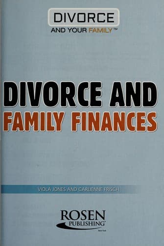 Tapa de Divorce and family finances
