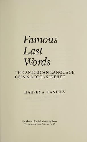 Tapa de Famous last words