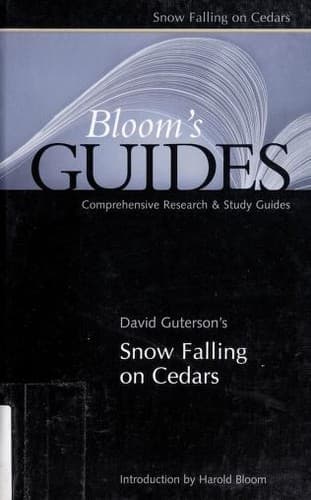 Tapa de David Guterson's Snow falling on cedars