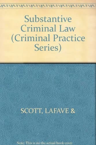 Tapa de Substantive criminal law